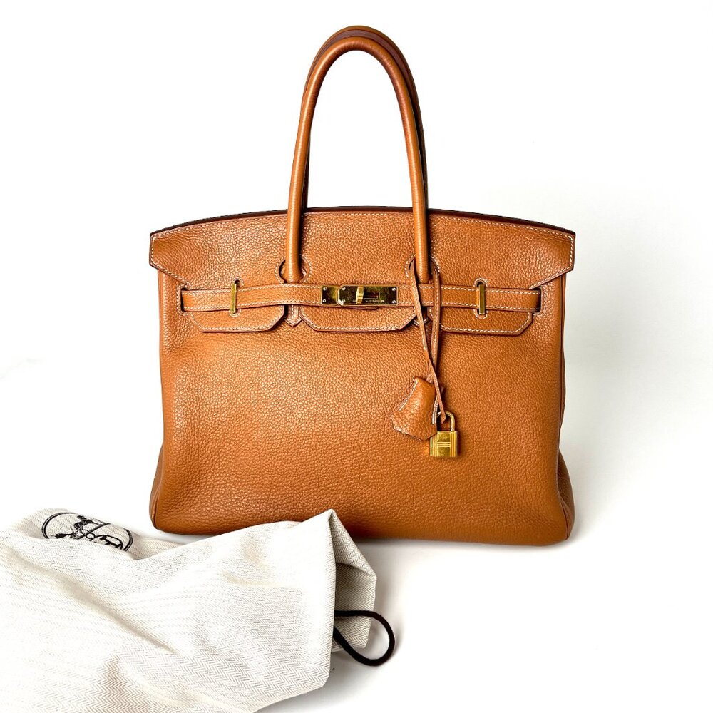 Sold on fashionreloved.com HERMES Togo Birkin 35 Gold on Gold Hardware Bag - Picture 2 of 14